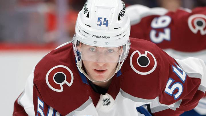 Mar 22, 2026; Washington, District of Columbia, USA; Colorado Avalanche center Gavin Brindley (54) looks on during a face-off against the Washington Capitals during the first period at Capital One Arena. Mandatory Credit: Amber Searls-Imagn Images Mar 22, 2026; Washington, District of Columbia, USA; Colorado Avalanche center Gavin Brindley (54) looks on during a face-off against the Washington Capitals during the first period at Capital One Arena. Mandatory Credit: Amber Searls-Imagn Images
