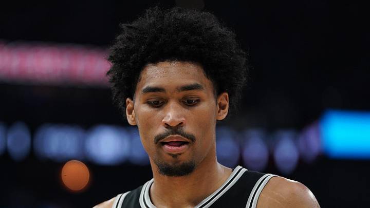May 28, 2026; San Antonio, Texas, USA; San Antonio Spurs guard Dylan Harper (2) breaks between gameplay against the Oklahoma City Thunder during game six of the western conference finals for the 2026 NBA playoffs at Frost Bank Center. Mandatory Credit: Dustin Safranek-Imagn Images May 28, 2026; San Antonio, Texas, USA; San Antonio Spurs guard Dylan Harper (2) breaks between gameplay against the Oklahoma City Thunder during game six of the western conference finals for the 2026 NBA playoffs at Frost Bank Center. Mandatory Credit: Dustin Safranek-Imagn Images