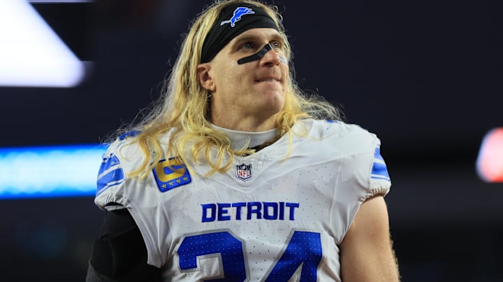 Oct 5, 2025; Cincinnati, Ohio, USA; Detroit Lions middle linebacker Alex Anzalone (34) walks off the field after a win over the Cincinnati Bengals at Paycor Stadium. Oct 5, 2025; Cincinnati, Ohio, USA; Detroit Lions middle linebacker Alex Anzalone (34) walks off the field after a win over the Cincinnati Bengals at Paycor Stadium.