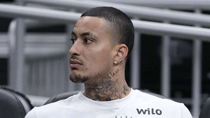 Milwaukee Bucks forward Kyle Kuzma waits to take the floor for pregame warmups at Fiserv Forum April 5, 2026. Milwaukee Bucks forward Kyle Kuzma waits to take the floor for pregame warmups at Fiserv Forum April 5, 2026.