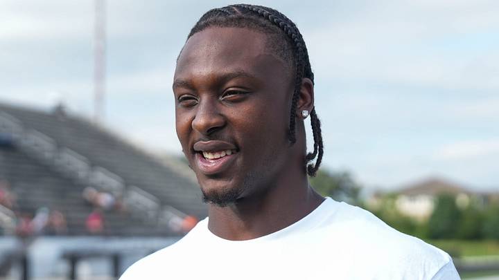 Tennessee quarterback Faizon Brandon smiles during an interview at his Youth Football Camp at Anderson County High School on July 25, 2026. Tennessee quarterback Faizon Brandon smiles during an interview at his Youth Football Camp at Anderson County High School on July 25, 2026.