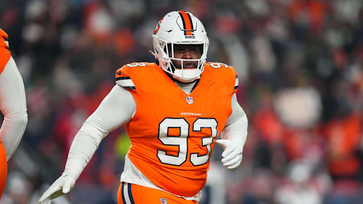 The Denver Broncos acquired defensive tackle DJ Jones from the San Francisco 49ers through free agency in 2022. The Denver Broncos acquired defensive tackle DJ Jones from the San Francisco 49ers through free agency in 2022.