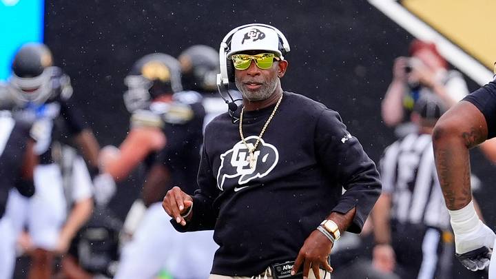 Sep 12, 2026; Boulder, Colorado, USA; Colorado Buffaloes head coach Deion Sanders reacts to a touchdown in the first quarter against the Weber State Wildcats at Folsom Field. Sep 12, 2026; Boulder, Colorado, USA; Colorado Buffaloes head coach Deion Sanders reacts to a touchdown in the first quarter against the Weber State Wildcats at Folsom Field.