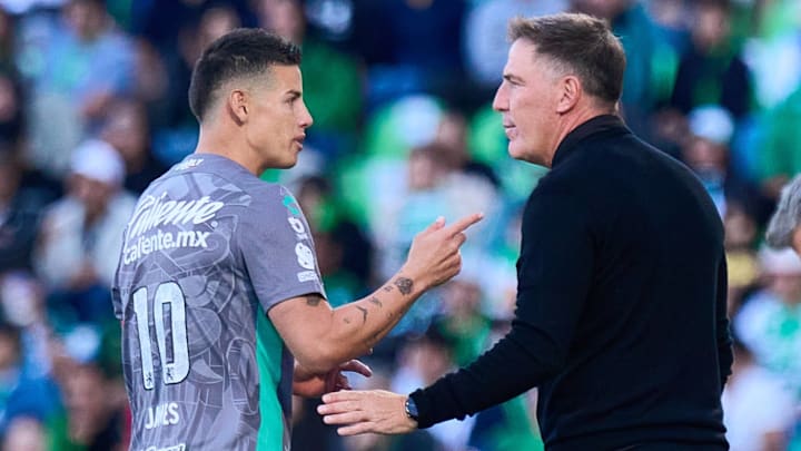 James Rodríguez (left) and Eduardo Berizzo (right) are part of Club León's side that was disqualified from the 2025 Club World Cup.