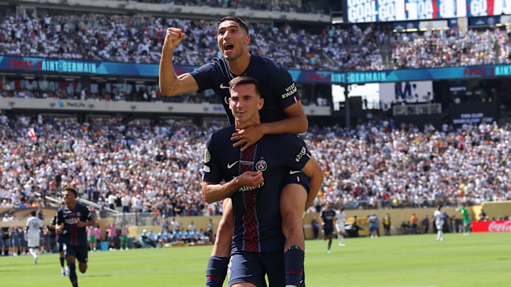 Fabian Ruiz (below) and defender Achraf Hakimi (above) have PSG set as massive betting favorites in the Club World Cup Finals. 