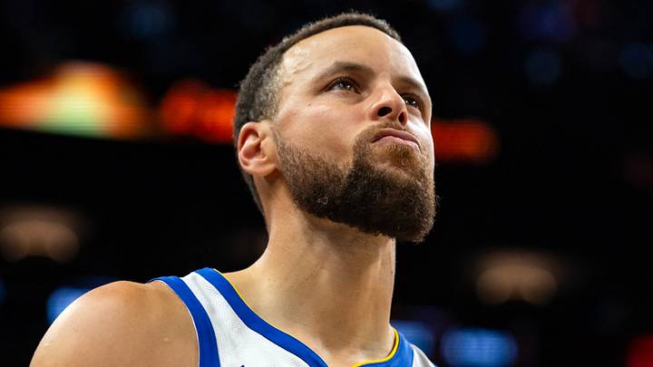 Apr 17, 2026; Phoenix, Arizona, USA; Golden State Warriors guard Stephen Curry (30) reacts after losing to the Phoenix Suns during the play-in rounds of the 2026 NBA Playoffs at Mortgage Matchup Center. Mandatory Credit: Mark J. Rebilas-Imagn Images