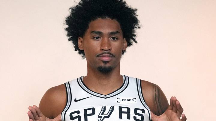 Sep 28, 2026; San Antonio, TX, USA; San Antonio Spurs guard Dylan Harper (2) poses for photos during Media Day at Victory Capital Performance Center in San Antonio, Texas. Mandatory Credit: Scott Wachter-Imagn Images Sep 28, 2026; San Antonio, TX, USA; San Antonio Spurs guard Dylan Harper (2) poses for photos during Media Day at Victory Capital Performance Center in San Antonio, Texas. Mandatory Credit: Scott Wachter-Imagn Images