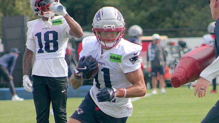New England Patriots wide receiver Chandler Brayboy goes through a rep ahead of the team's Week 2 matchup. New England Patriots wide receiver Chandler Brayboy goes through a rep ahead of the team's Week 2 matchup.