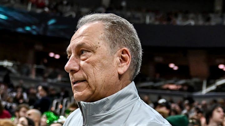 Michigan State's head coach Tom Izzo slaps hands with fans before the game against Ohio State on Sunday, Feb. 22, 2026, at the Breslin Center in East Lansing. Michigan State's head coach Tom Izzo slaps hands with fans before the game against Ohio State on Sunday, Feb. 22, 2026, at the Breslin Center in East Lansing.