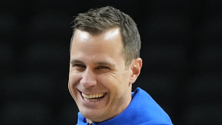Mar 18, 2026; Greenville, SC, USA; Duke Blue Devils head coach Jon Scheyer reacts during a practice session ahead of the first round of the men's 2026 NCAA Tournament at Bon Secours Wellness Arena. Mandatory Credit: Bob Donnan-Imagn Images Mar 18, 2026; Greenville, SC, USA; Duke Blue Devils head coach Jon Scheyer reacts during a practice session ahead of the first round of the men's 2026 NCAA Tournament at Bon Secours Wellness Arena. Mandatory Credit: Bob Donnan-Imagn Images