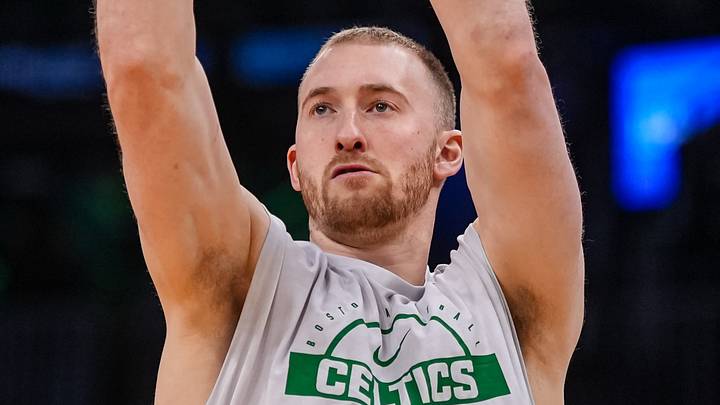 Apr 28, 2026; Boston, Massachusetts, USA; Boston Celtics forward Sam Hauser (30) warms up before the start of the game against the Philadelphia 76ers during game five of the first round of the 2026 NBA Playoffs at TD Garden. Mandatory Credit: David Butler II-Imagn Images Apr 28, 2026; Boston, Massachusetts, USA; Boston Celtics forward Sam Hauser (30) warms up before the start of the game against the Philadelphia 76ers during game five of the first round of the 2026 NBA Playoffs at TD Garden. Mandatory Credit: David Butler II-Imagn Images