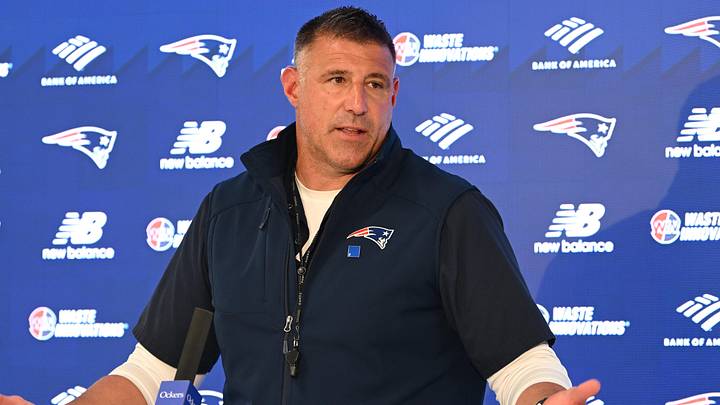 Jun 10, 2026; Foxborough, MA, USA; New England Patriots head coach Mike Vrabel holds a press conference before minicamp at Gillette Stadium. Mandatory Credit: Eric Canha-Imagn Images Jun 10, 2026; Foxborough, MA, USA; New England Patriots head coach Mike Vrabel holds a press conference before minicamp at Gillette Stadium. Mandatory Credit: Eric Canha-Imagn Images