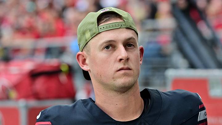 Nov 16, 2025; Glendale, Arizona, USA; Arizona Cardinals kicker Chad Ryland (38) looks on in the first half against the San Francisco 49ers at State Farm Stadium. Mandatory Credit: Matt Kartozian-Imagn Images Nov 16, 2025; Glendale, Arizona, USA; Arizona Cardinals kicker Chad Ryland (38) looks on in the first half against the San Francisco 49ers at State Farm Stadium. Mandatory Credit: Matt Kartozian-Imagn Images