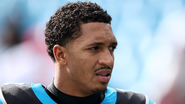 Carolina Panthers running back Chuba Hubbard Carolina Panthers running back Chuba Hubbard