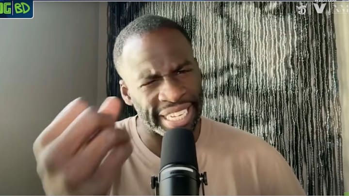 Draymond Green on an episode of his podcast. Draymond Green on an episode of his podcast.
