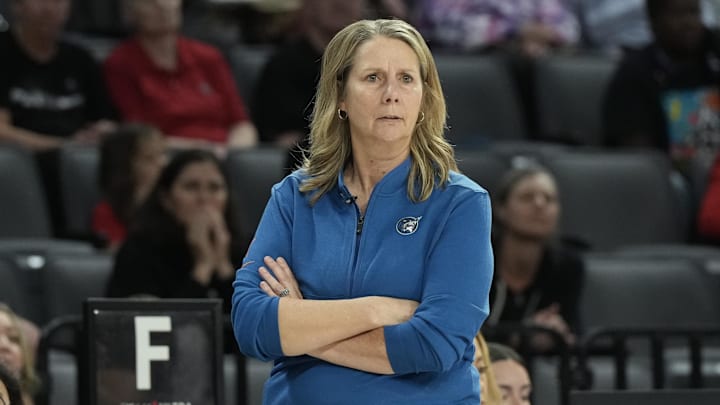 Aug 2, 2025; Las Vegas, Nevada, USA; Minnesota Lynx head coach Cheryl Reeve looks on in the third quarter of their game against the Las Vegas Aces at Michelob Ultra Arena. Mandatory Credit: Candice Ward-Imagn Images Aug 2, 2025; Las Vegas, Nevada, USA; Minnesota Lynx head coach Cheryl Reeve looks on in the third quarter of their game against the Las Vegas Aces at Michelob Ultra Arena. Mandatory Credit: Candice Ward-Imagn Images