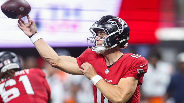 Aug 14, 2026; Atlanta, Georgia, USA; Atlanta Falcons quarterback Jack Strand (18) throws a pass against the Denver Broncos in the fourth quarter at Mercedes-Benz Stadium. Mandatory Credit: Brett Davis-Imagn Images Aug 14, 2026; Atlanta, Georgia, USA; Atlanta Falcons quarterback Jack Strand (18) throws a pass against the Denver Broncos in the fourth quarter at Mercedes-Benz Stadium. Mandatory Credit: Brett Davis-Imagn Images