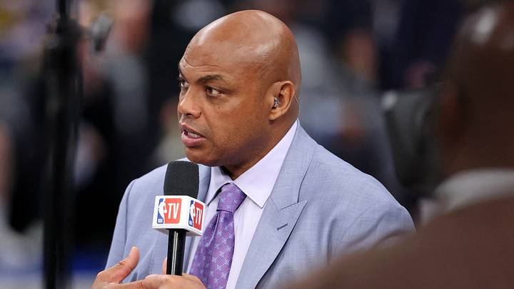 Jun 12, 2024; Dallas, Texas, USA; NBA TV analyst Charles Barkley talks on set before game three of the 2024 NBA Finals between the Boston Celtics and the Dallas Mavericks at American Airlines Center. Mandatory Credit: Kevin Jairaj-USA TODAY Sports Jun 12, 2024; Dallas, Texas, USA; NBA TV analyst Charles Barkley talks on set before game three of the 2024 NBA Finals between the Boston Celtics and the Dallas Mavericks at American Airlines Center. Mandatory Credit: Kevin Jairaj-USA TODAY Sports
