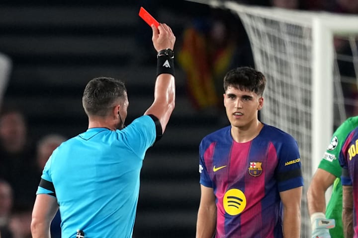 Pau Cubarsi red card Pau Cubarsi red card