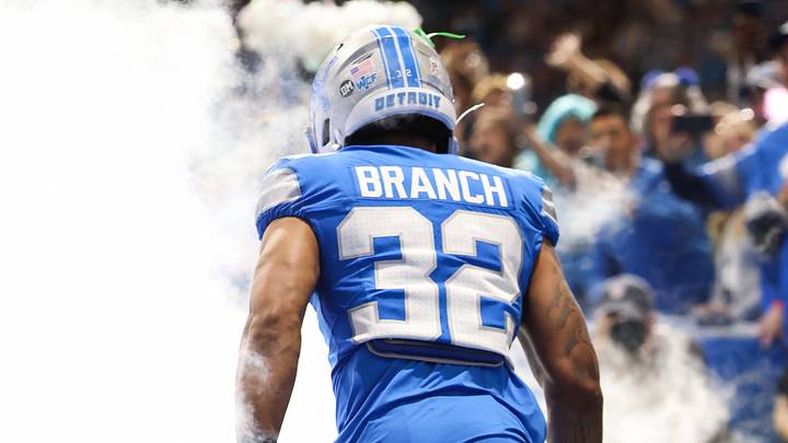 Nov 2, 2025; Detroit, Michigan, USA; Detroit Lions defensive back Brian Branch (32) enters the field before the game against the Minnesota Vikings at Ford Field. Mandatory Credit: David Reginek-Imagn Images Nov 2, 2025; Detroit, Michigan, USA; Detroit Lions defensive back Brian Branch (32) enters the field before the game against the Minnesota Vikings at Ford Field. Mandatory Credit: David Reginek-Imagn Images
