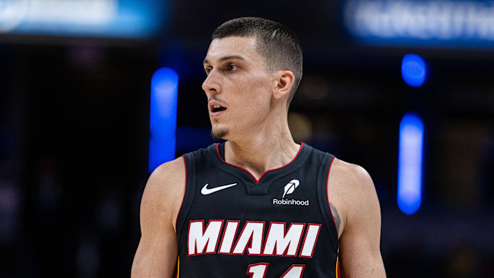 Miami Heat guard Tyler Herro in the second half against the Indiana Pacers