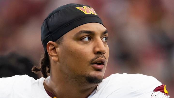 Washington Commanders offensive lineman Brandon Coleman (Mark J. Rebilas-Imagn Images)