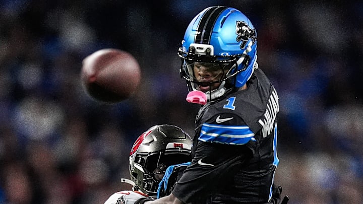 Detroit Lions wide receiver Jameson Williams (1). Detroit Lions wide receiver Jameson Williams (1).