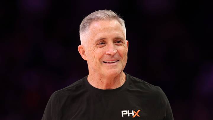 Phoenix, Arizona, USA; Phoenix Suns general manager Brian Gregory in attendance of the Phoenix Mercury game against the Las Vegas Aces at Mortgage Matchup Center Jun 17, 2026;.