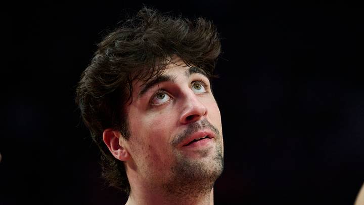 Apr 12, 2026; Portland, Oregon, USA; Portland Trail Blazers forward Deni Avdija (8) talks to teammates during the second half during a break in the game against the Sacramento Kings at Moda Center. Mandatory Credit: Troy Wayrynen-Imagn Images
