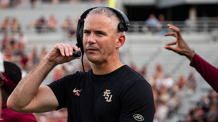 Florida State Seminoles head coach Mike Norvell against the Virginia Cavaliers