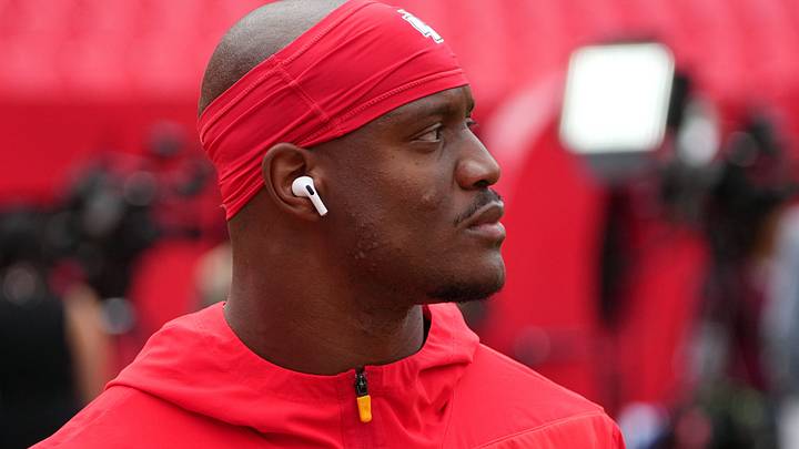 Sep 20, 2026; Kansas City, Missouri, USA;  Kansas City Chiefs running back Kenneth Walker III (9) looks on during warmups prior to the game against the Indianapolis Colts at GEHA Field at Arrowhead Stadium.  Mandatory Credit: Denny Medley-Imagn Images