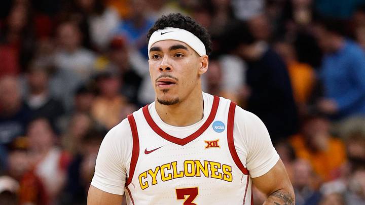 Mar 27, 2026; Chicago, IL, USA; Iowa State Cyclones guard Tamin Lipsey (3) drives the ball in the first half against the Tennessee Volunteers during a Sweet Sixteen game of the Midwest Regional of the men's 2026 NCAA Tournament at United Center. Mandatory Credit: Kamil Krzaczynski-Imagn Images Mar 27, 2026; Chicago, IL, USA; Iowa State Cyclones guard Tamin Lipsey (3) drives the ball in the first half against the Tennessee Volunteers during a Sweet Sixteen game of the Midwest Regional of the men's 2026 NCAA Tournament at United Center. Mandatory Credit: Kamil Krzaczynski-Imagn Images