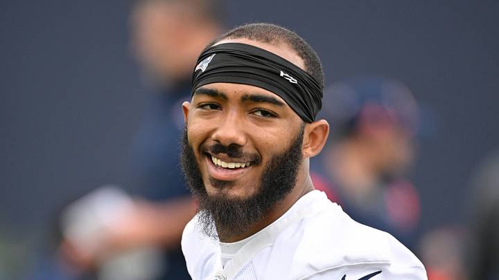 Jun 9, 2025; Foxborough, MA, USA; New England Patriots wide receiver Ja'Lynn Polk (1) during the warmup period at minicamp at Gillette Stadium. Mandatory Credit: Eric Canha-Imagn Images Jun 9, 2025; Foxborough, MA, USA; New England Patriots wide receiver Ja'Lynn Polk (1) during the warmup period at minicamp at Gillette Stadium. Mandatory Credit: Eric Canha-Imagn Images