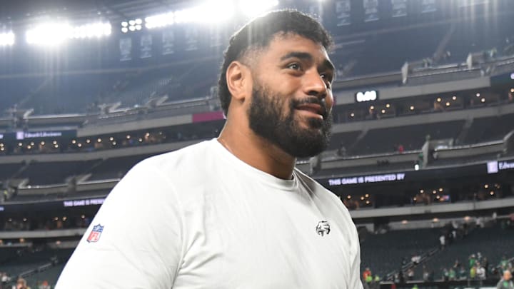 Philadelphia Eagles offensive tackle Jordan Mailata Philadelphia Eagles offensive tackle Jordan Mailata