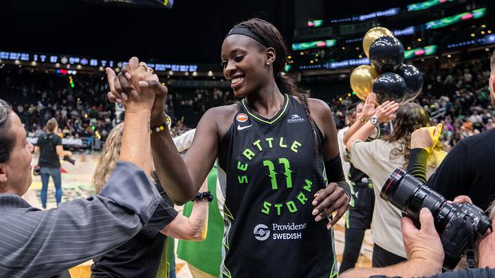 Awa Fam made her WNBA debut for the Storm on Sunday. 