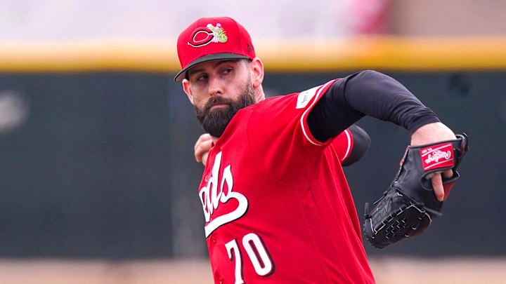 Cincinnati Reds pitcher Tejay Antone (70) throws 