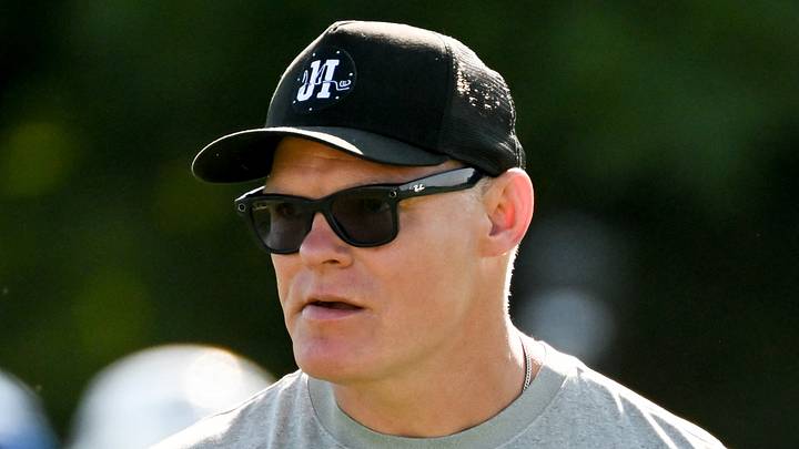 Jul 30, 2026; Westfield, IN, USA; Indianapolis Colts GM Chris Ballard is seen on day two of training camp at Grand Park Sports Campus. Mandatory Credit: Robert Goddin-Imagn Images