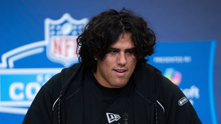 Utah offensive lineman Spencer Fano