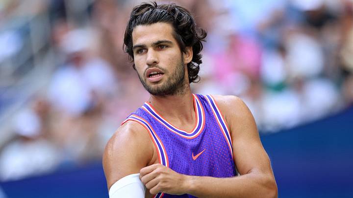Carlos Alcaraz at the 2026 US Open. Carlos Alcaraz at the 2026 US Open.
