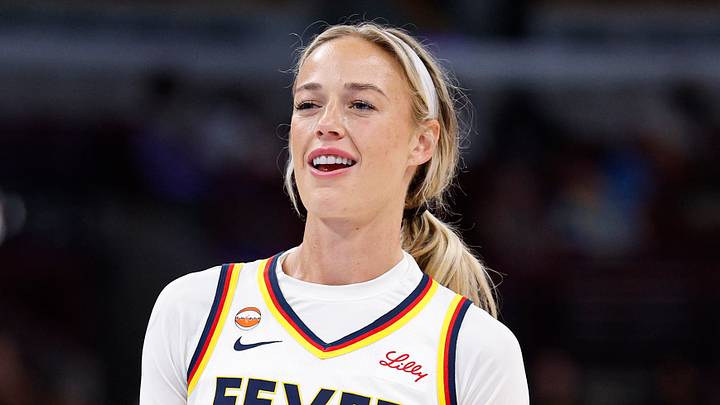 Indiana Fever guard Sophie Cunningham reacts after being fouled by Chicago Sky guard DiJonai Carrington. Indiana Fever guard Sophie Cunningham reacts after being fouled by Chicago Sky guard DiJonai Carrington.