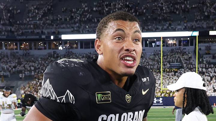 Sep 3, 2026; Atlanta, Georgia, USA;  Colorado Buffaloes defensive back Randon Fontenette (7) reacts after the game against the Georgia Tech Yellow Jackets at Bobby Dodd Stadium at Hyundai Field.  Mandatory Credit: Brett Davis-Imagn Images