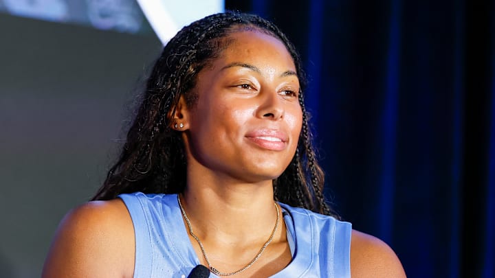 Senior guard Indya Nivar at the 2025 ACC Tipoff Senior guard Indya Nivar at the 2025 ACC Tipoff