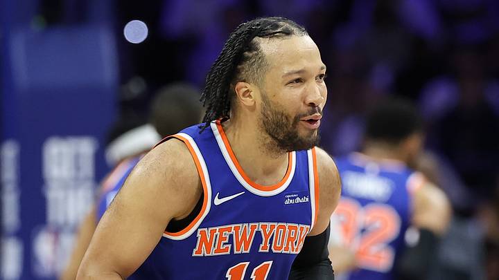 May 8, 2026; Philadelphia, Pennsylvania, USA; New York Knicks guard Jalen Brunson (11) reacts after a missed shot against the Philadelphia 76ers during the fourth quarter of game three of the second round of the 2026 NBA Playoffs at Xfinity Mobile Arena. Mandatory Credit: Bill Streicher-Imagn Images May 8, 2026; Philadelphia, Pennsylvania, USA; New York Knicks guard Jalen Brunson (11) reacts after a missed shot against the Philadelphia 76ers during the fourth quarter of game three of the second round of the 2026 NBA Playoffs at Xfinity Mobile Arena. Mandatory Credit: Bill Streicher-Imagn Images