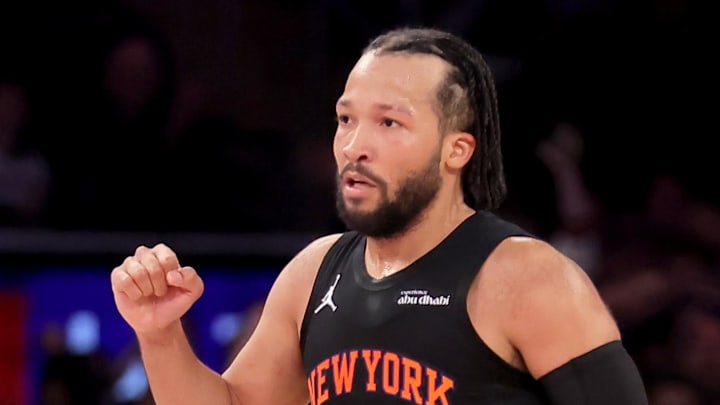 Jan 30, 2026; New York, New York, USA; New York Knicks guard Jalen Brunson (11) reacts during the third quarter against the Portland Trail Blazers at Madison Square Garden. Mandatory Credit: Brad Penner-Imagn Images Jan 30, 2026; New York, New York, USA; New York Knicks guard Jalen Brunson (11) reacts during the third quarter against the Portland Trail Blazers at Madison Square Garden. Mandatory Credit: Brad Penner-Imagn Images