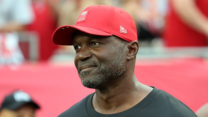 Tampa Bay Buccaneers head coach Todd Bowles prior to the game against the Buffalo Bills