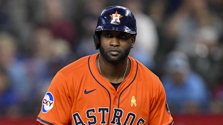 Houston Astros left fielder Yordan Alvarez (44) 