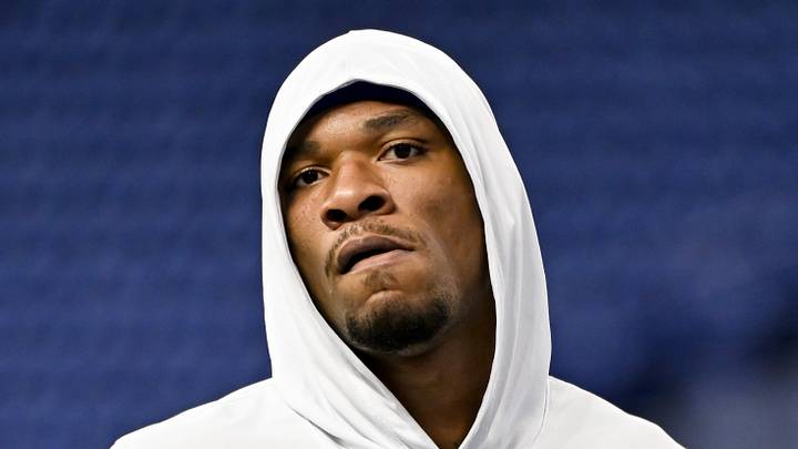 Indianapolis Colts quarterback Anthony Richardson Sr. warms up before a game