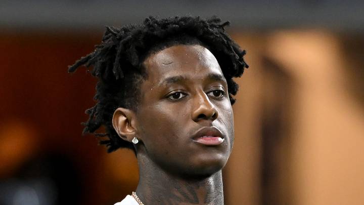 Indianapolis Colts cornerback Sauce Gardner is seen before a game at Lucas Oil Stadium
