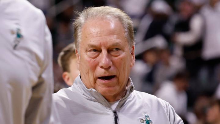 Michigan State head coach Tom Izzo speaks to an assistant during the Spartans' exhibition game against Bowling Green on Oct. 23, 2025. Michigan State head coach Tom Izzo speaks to an assistant during the Spartans' exhibition game against Bowling Green on Oct. 23, 2025.