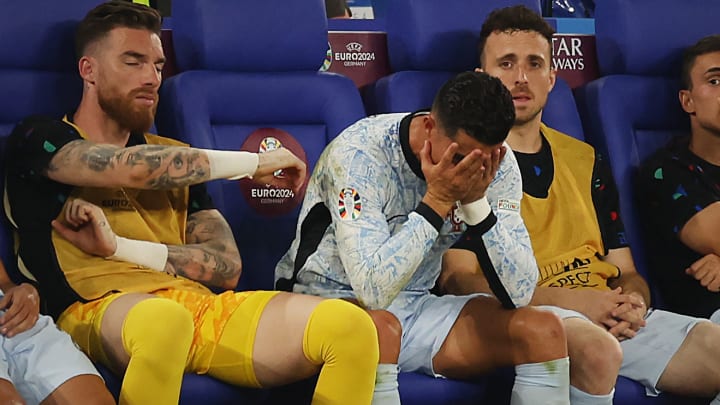 An emotional Ronaldo was substituted against Georgia